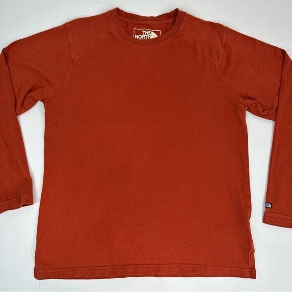 The North Face‎ Women's Burnt Orange Crewneck Long Sleeve Cotton Top S/C38 - Picture 5 of 13